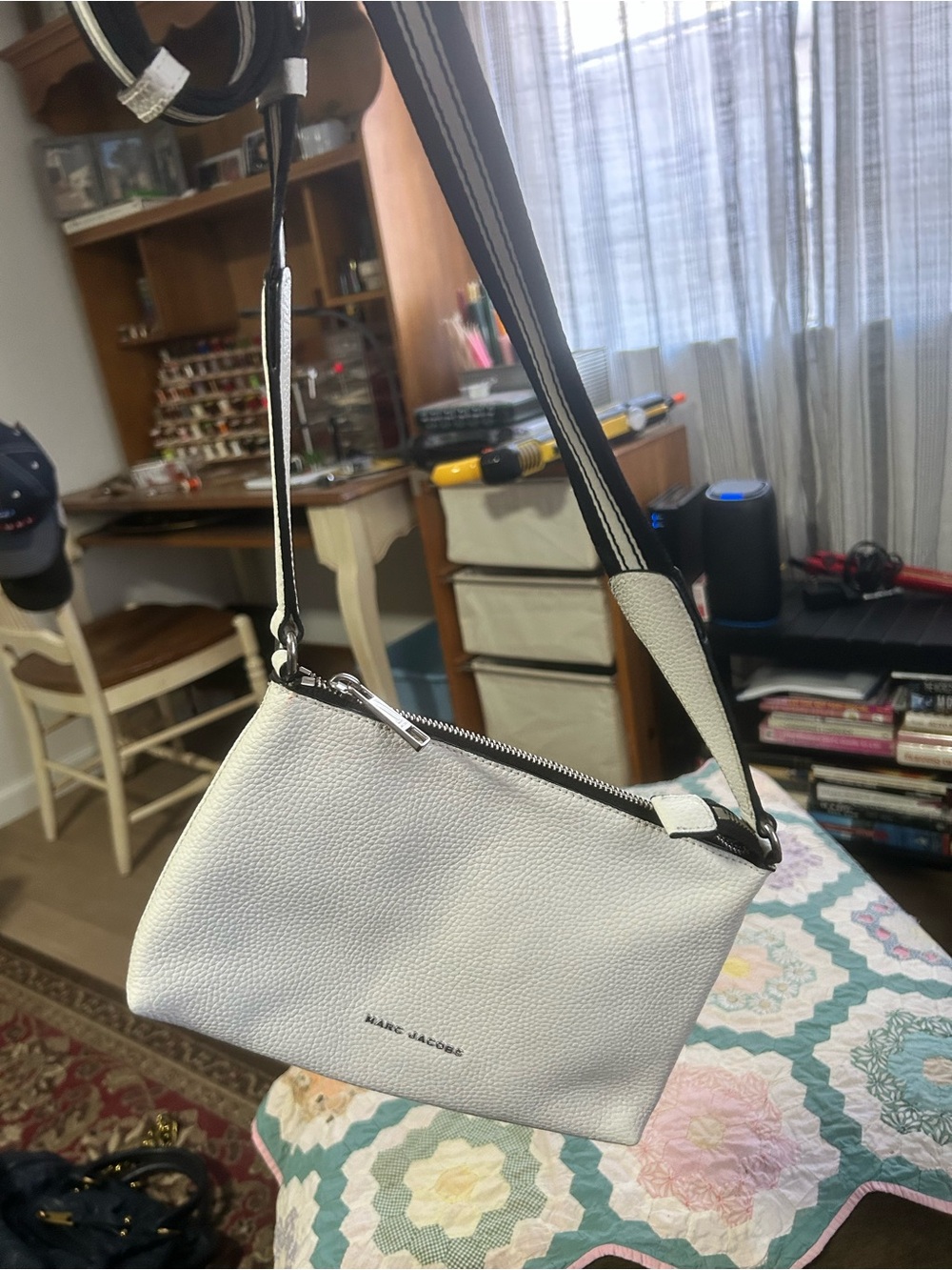 Marc Jacobs white crossbody purse